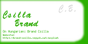 csilla brand business card